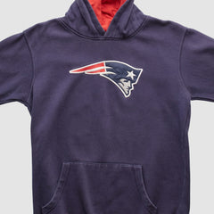 Fanatics New England Patriots NFL 2000s Hooded Pullover Sweatshirt Navy Vintage