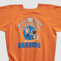 Fanatics Denver Broncos Trench 1987 Pullover Sweatshirt Orange Vintage