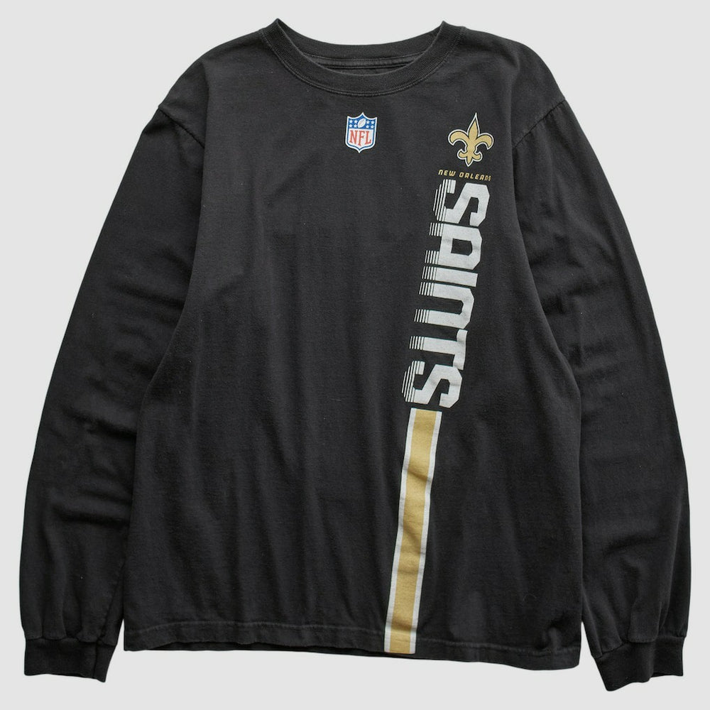 Fanatics New Orleans Saints Reebok 2000s Long Sleeve T-shirt Black Vintage