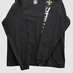 Fanatics New Orleans Saints Reebok 2000s Long Sleeve T-shirt Black Vintage