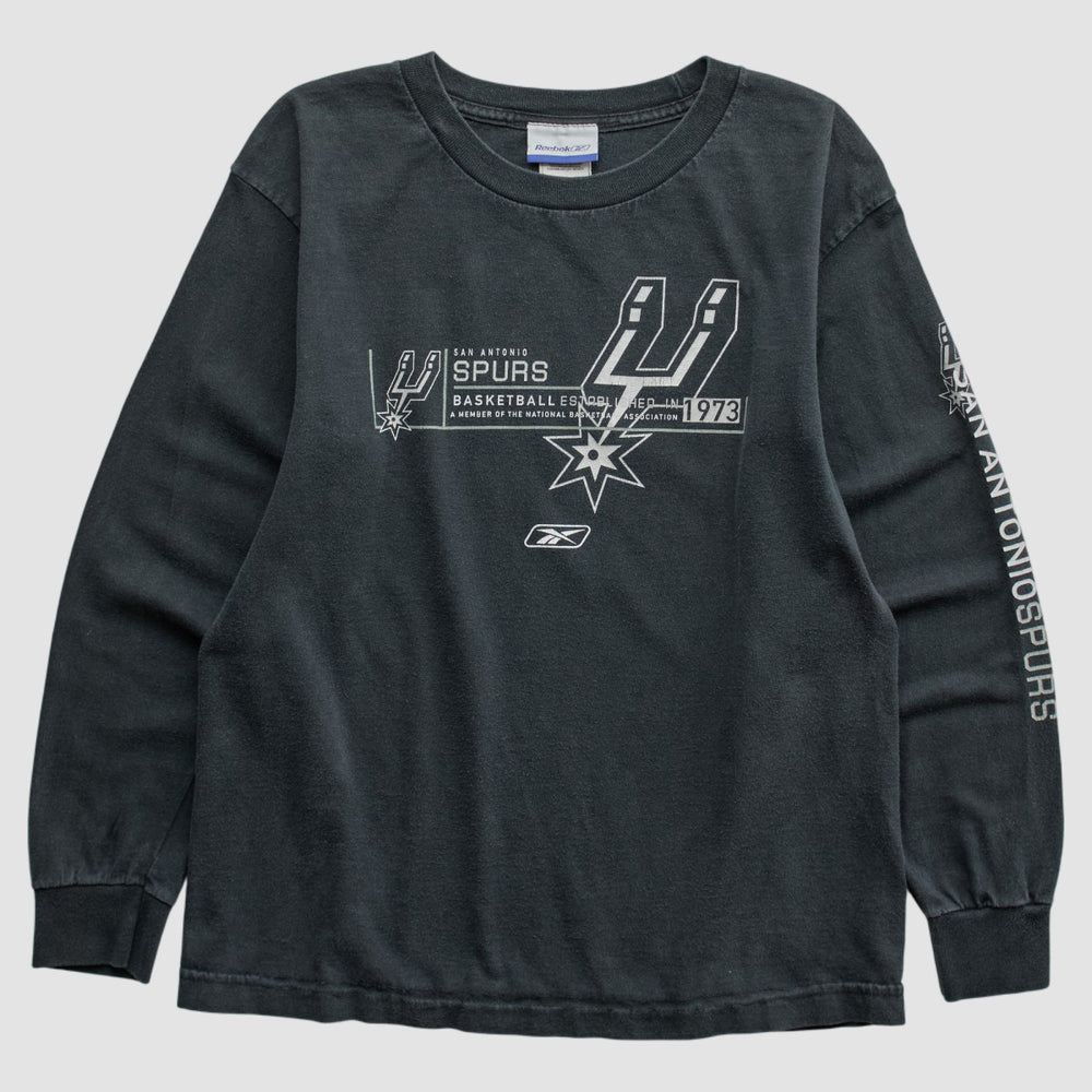 San Antonio Spurs Reebok 2000s Long Sleeve T-shirt Black Vintage | Vintage discount