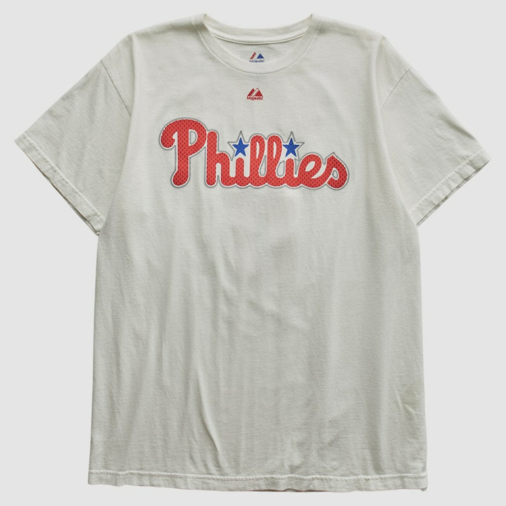 Philadelphia Phillies Majestic 2010s T-shirt - White - Vintage - Fanatics Sale