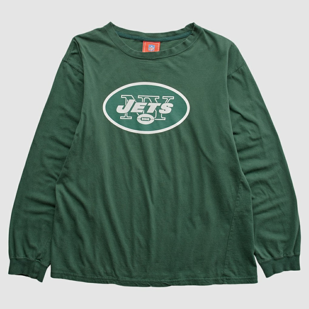 Fanatics New York Jets NFL 2000s Long Sleeve T-shirt Green Vintage