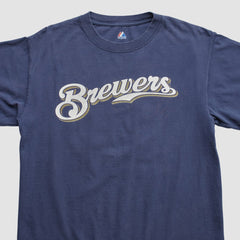 Milwaukee Brewers Majestic 2000s T-shirt - Navy - Vintage - Fanatics on Sale
