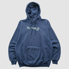 Fanatics Seattle Seahawks NFL 2000s Hooded Pullover Sweatshirt Navy Vintage