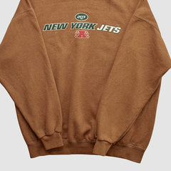 Fanatics New York Jets NFL 2000s Pullover Sweatshirt Brown Vintage