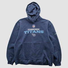 Fanatics Tennessee Titans Reebok 2000s Hooded Pullover Sweatshirt Navy Vintage