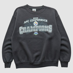 Fanatics Pittsburgh Steelers NFL 2008 Pullover Sweatshirt Charcoal Vintage