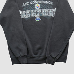 Fanatics Pittsburgh Steelers NFL 2008 Pullover Sweatshirt Charcoal Vintage