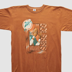 Fanatics Miami Dolphins Logo 7 90s T-shirt Orange Vintage