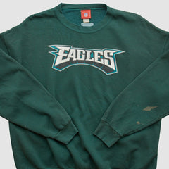 Fanatics Philadelphia Eagles NFL 2000s Pullover Sweatshirt Green Vintage