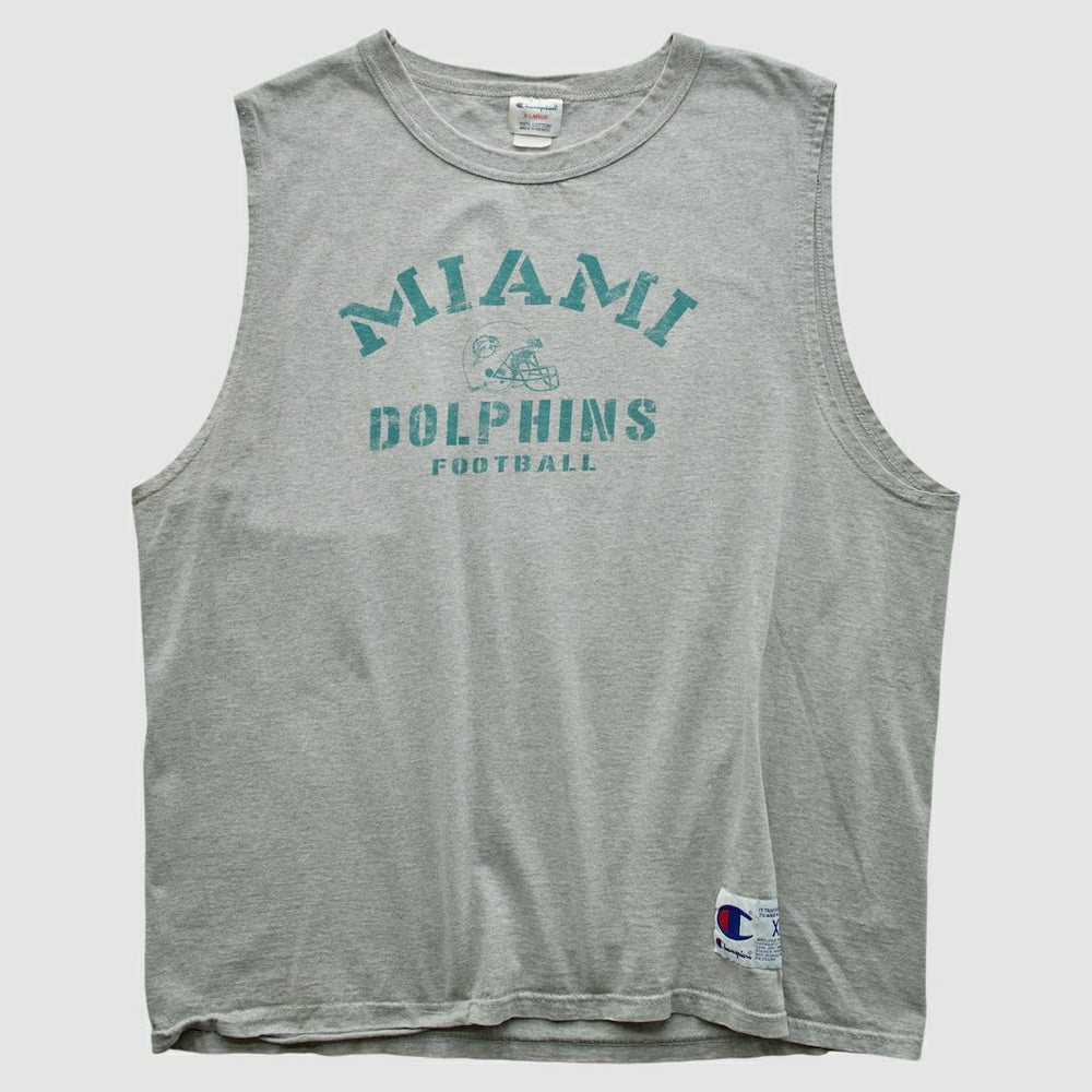 Fanatics Miami Dolphins Champion 2000s Tank Heather Gray Vintage