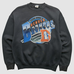 Fanatics Denver Broncos Fan Sportswear 1994 Pullover Sweatshirt Black Vintage