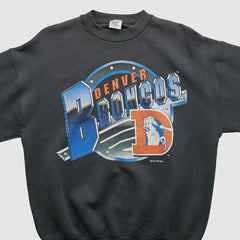 Fanatics Denver Broncos Fan Sportswear 1994 Pullover Sweatshirt Black Vintage
