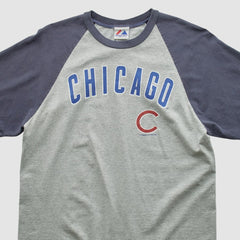 Chicago Cubs Majestic 2000s T-shirt - Heather Gray - Vintage - Fanatics Sale