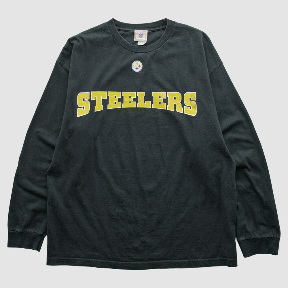 Fanatics Pittsburgh Steelers NFL 2000s Long Sleeve T-shirt Black Vintage
