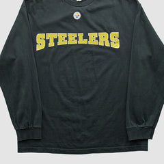 Fanatics Pittsburgh Steelers NFL 2000s Long Sleeve T-shirt Black Vintage