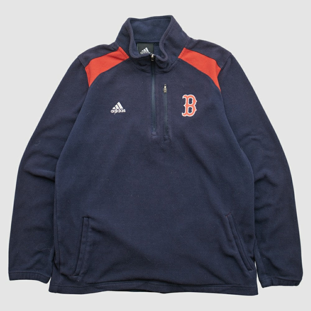 Boston Red Sox Adidas 2010s 1/4 Zip Sweatshirt - Navy - XVintage - Fanatics Online