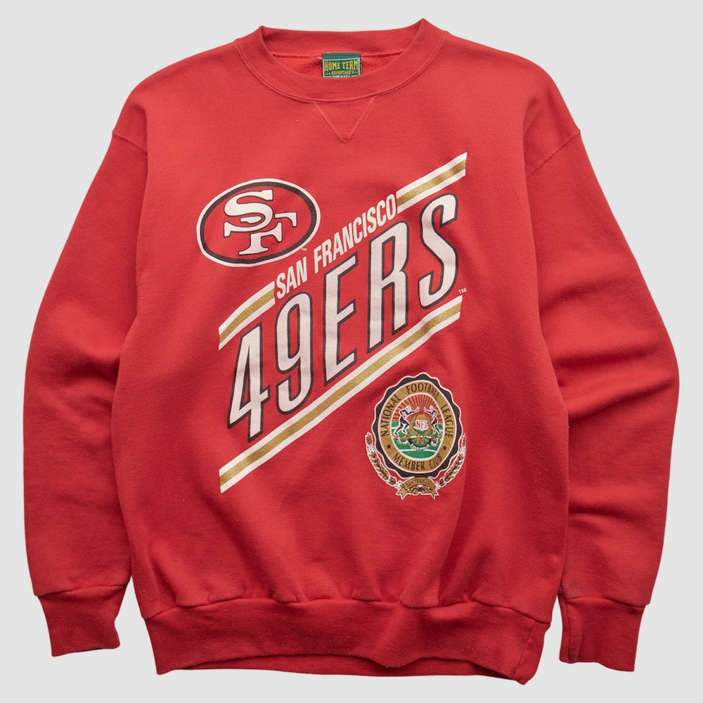Fanatics San Francisco 49ers Home Team Advantage 90s Pullover Sweatshirt Red Vintage