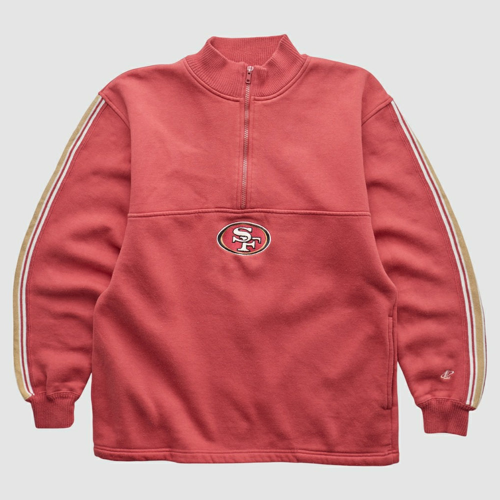 Fanatics San Francisco 49ers NFL 2000s 1/4 Zip Sweatshirt Red Vintage