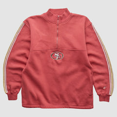 Fanatics San Francisco 49ers NFL 2000s 1/4 Zip Sweatshirt Red Vintage