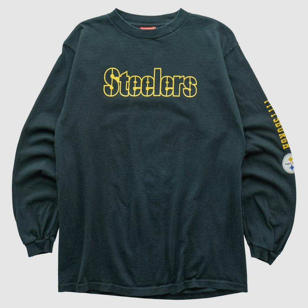 Fanatics Pittsburgh Steelers NFL 2000s Long Sleeve T-shirt Black Vintage