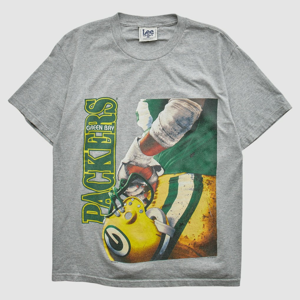 Fanatics Green Bay Packers Lee Apparel 90s T-shirt Heather Gray Vintage
