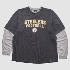 Fanatics Pittsburgh Steelers Reebok 2010s Long Sleeve T-shirt Black Vintage