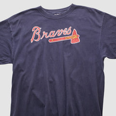 Atlanta Braves Majestic 2000s T-shirt - Navy - 2XVintage - Fanatics Sale