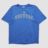 Milwaukee Brewers Majestic 2000s T-shirt - Blue - Vintage - Fanatics Sale