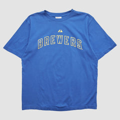 Milwaukee Brewers Majestic 2000s T-shirt - Blue - Vintage - Fanatics Sale