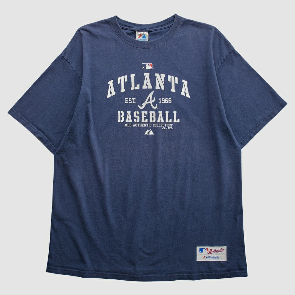 Atlanta Braves Majestic 2010 T-shirt - Navy - 2XVintage - Fanatics Discount