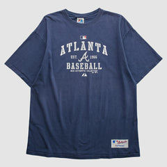 Atlanta Braves Majestic 2010 T-shirt - Navy - 2XVintage - Fanatics Discount
