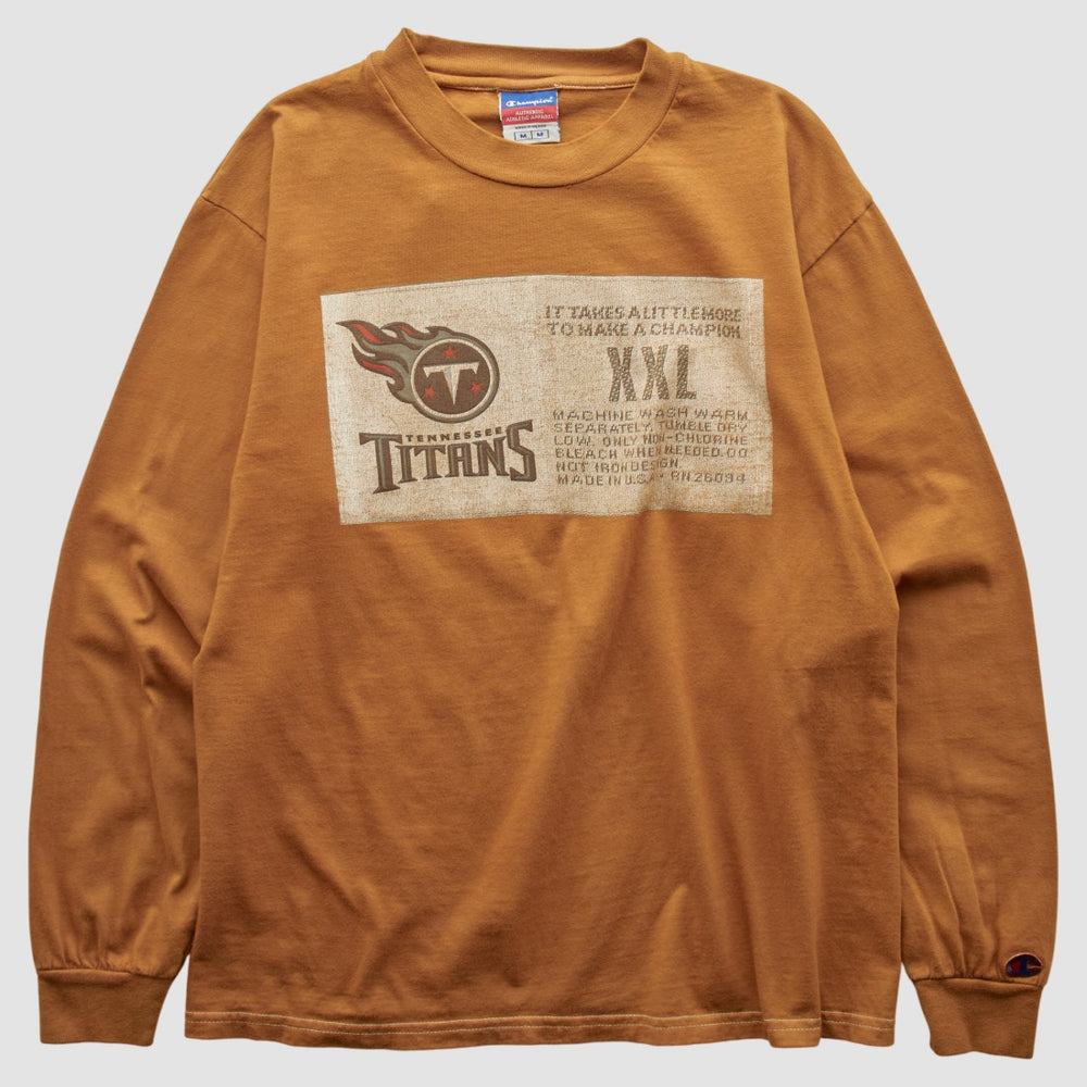 Fanatics Tennessee Titans Champion 2000s Long Sleeve T-shirt Brown Vintage