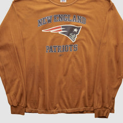 Fanatics New England Patriots NFL 2000s Long Sleeve T-shirt Brown Vintage