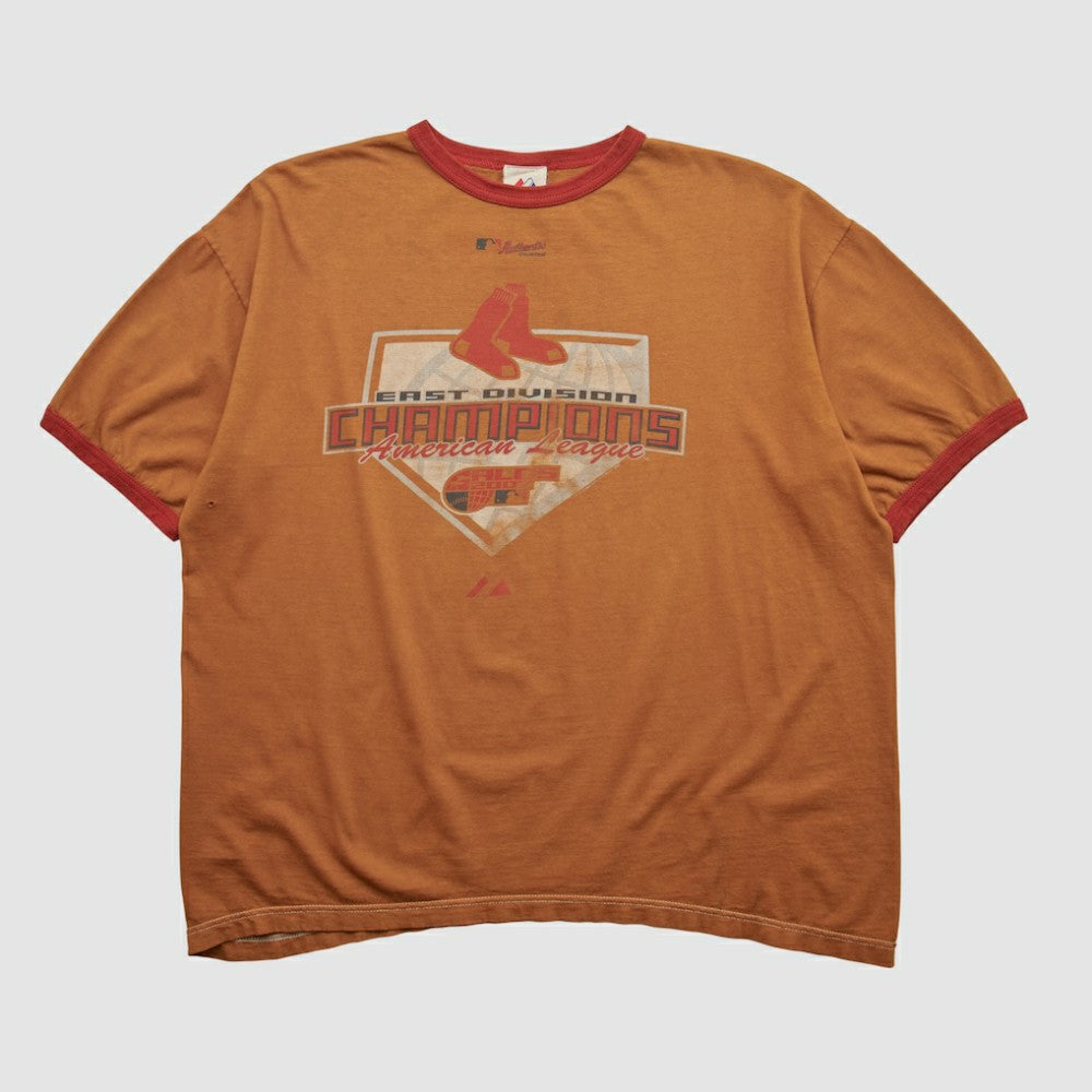 Boston Red Sox Majestic 2005 T-shirt - Orange - 2XVintage - Fanatics on Sale