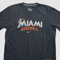 Miami Marlins Nike 2010s T-shirt - Charcoal - XVintage - Nike Sale