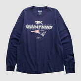 Fanatics New England Patriots Reebok 2000s Long Sleeve T-shirt Navy Vintage