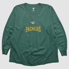 Fanatics Green Bay Packers NFL 2000s Long Sleeve T-shirt Green Vintage