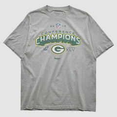 Fanatics Green Bay Packers Reebok 2010 T-shirt Heather Gray Vintage