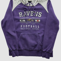 Fanatics Baltimore Ravens NFL 2010s Hooded Pullover Sweatshirt Purple Vintage