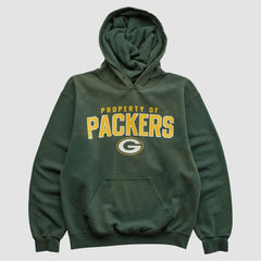 Fanatics Green Bay Packers Reebok 2000s Hooded Pullover Sweatshirt Green Vintage