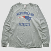 Fanatics New England Patriots NFL 2000s Long Sleeve T-shirt Heather Gray Vintage