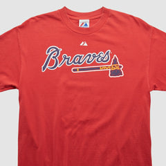 Atlanta Braves Majestic 2010 T-shirt - Red - Vintage - Fanatics Sale