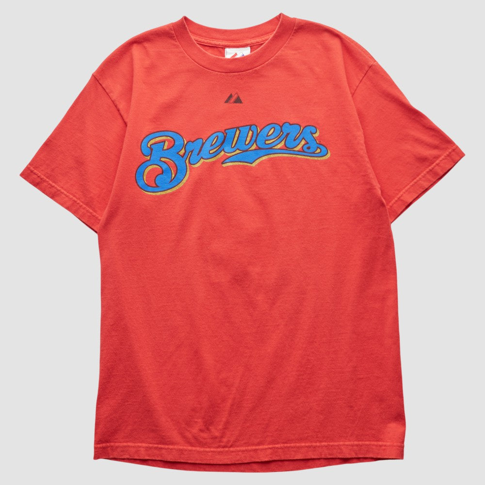 Milwaukee Brewers Majestic 2000s T-shirt - Red - Vintage - Fanatics Online