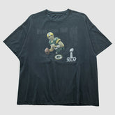 Fanatics Green Bay Packers Reebok 2011 T-shirt Charcoal Vintage