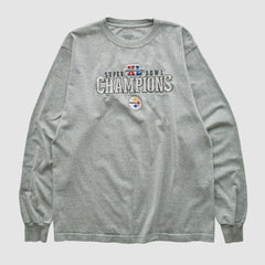 Fanatics Pittsburgh Steelers Reebok 2006 Long Sleeve T-shirt Gray Vintage