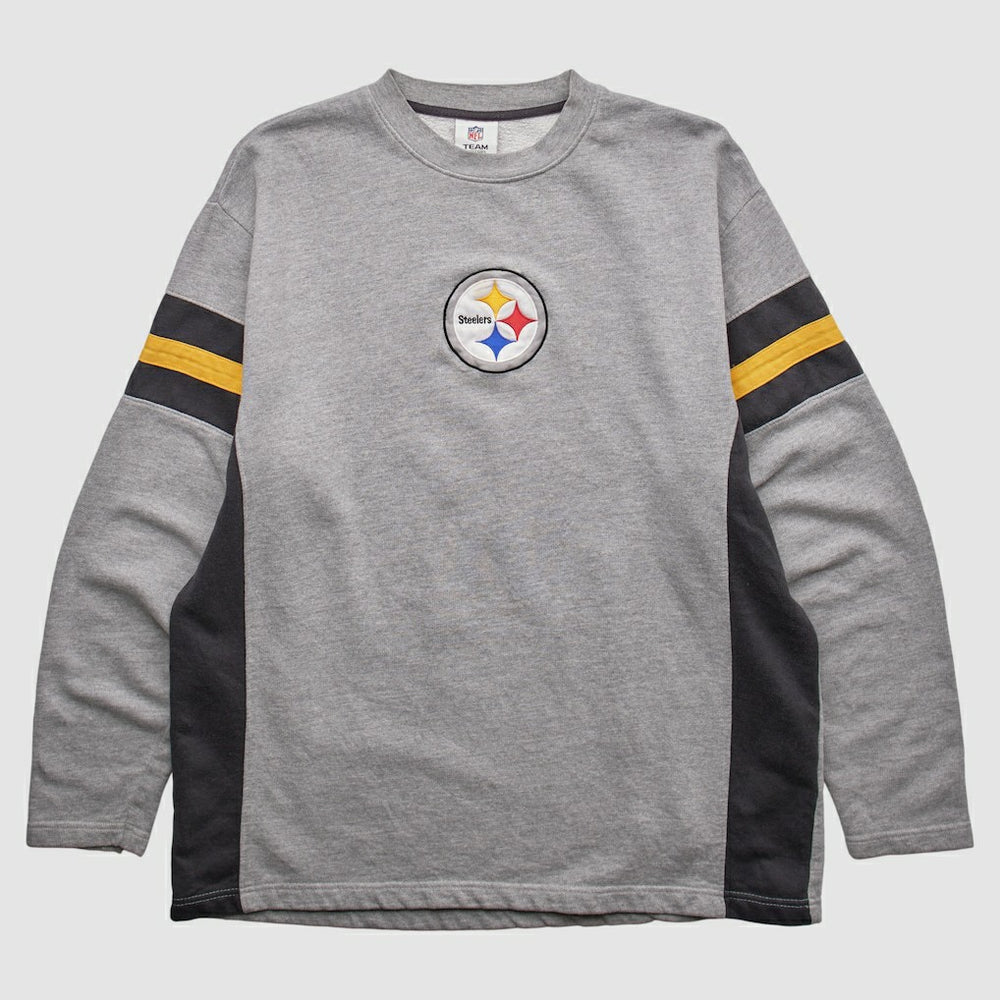Fanatics Pittsburgh Steelers NFL 2010s Pullover Sweatshirt Heather Gray Vintage