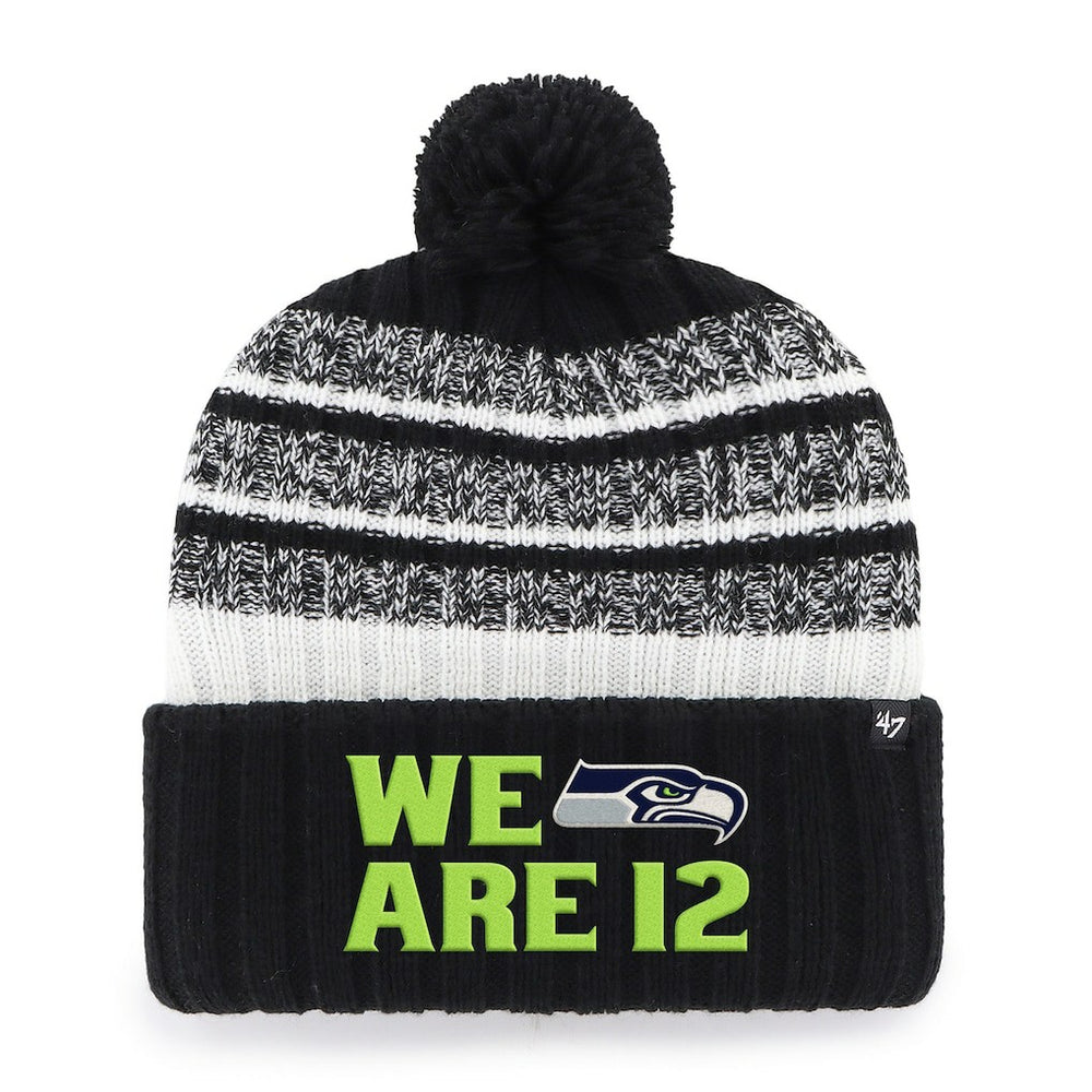 47 brand Seattle Seahawks '47 Local Cuffed Knit Hat with Pom Black