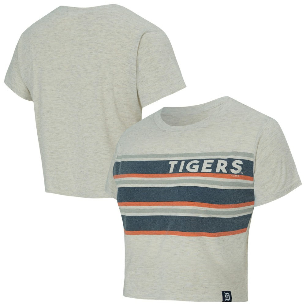 Detroit Tigers Concepts Sport Women's Birch Cropped T-Shirt - Cream - MLB on Sale